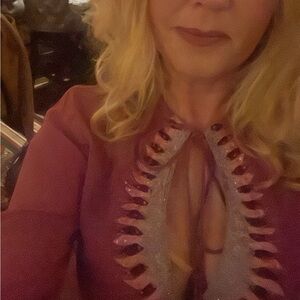 Sexy violet  Embellished Women's Top size medium